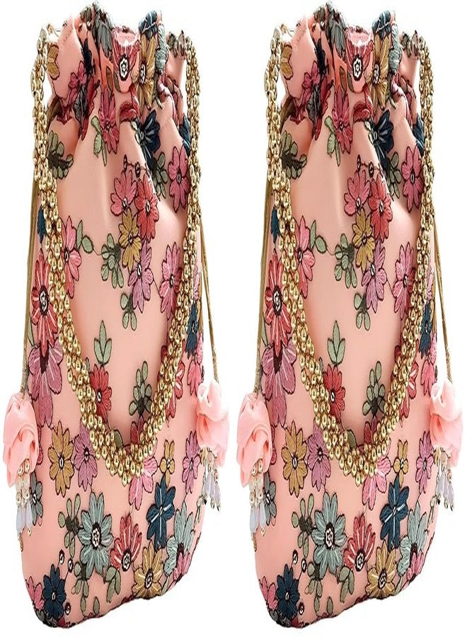 حقيبة بوتلي نسائية من دوقة، بنقشة زهور الخوخ (عبوة من قطعتين)